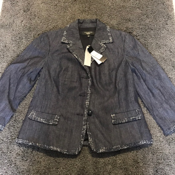 NWT Talbots Size 2P Petites Denim Jacket - Picture 2 of 5